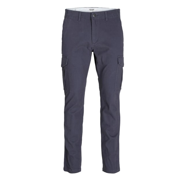 Jack and Jones men's trousers bring to you this pair of slim-fit Cargo Pants in classy Colours. jack & Jones trousers for men are made for those who love it sporty whilst keeping comfort as the topmost priority. These Jack and Jones cargo trousers are designed with 4 Pockets. Plus, its stretchable fabric gives you the ease required to run, jump, and slide in style.