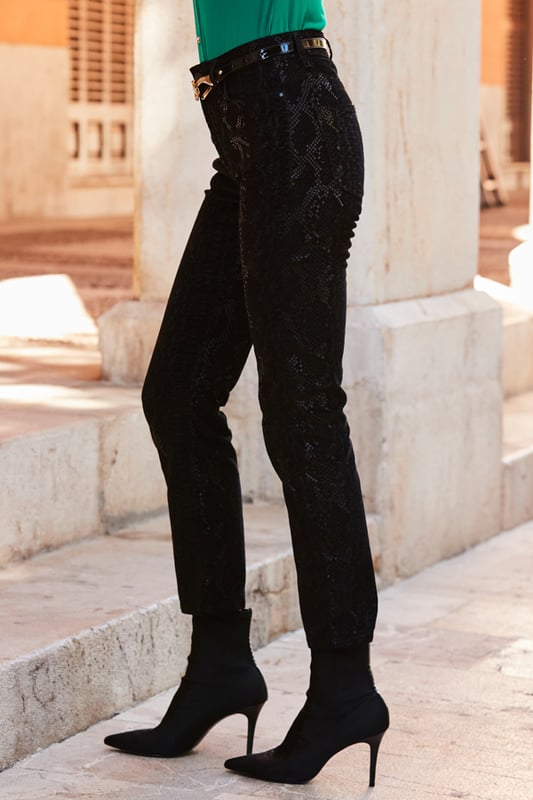 REASONS TO BUY:

Your go-to skinnies just got an upgrade
Made from our signature soft stretch denim
Standout coated animal print finish
Classic skinny cut and flattering high-rise fit
Style with a chunky knit and boots off-duty
Take them out-out with a nice top and heels

Inside leg to fit: Short 29" | Regular 31" | Long 33"