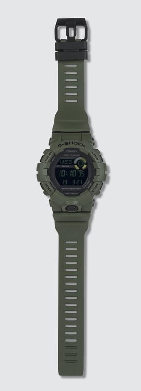 This Casio G-shock Digital Watch for Men is the perfect timepiece to wear or to gift. It's Green 48 mm Round case combined with the comfortable Green Plastic watch band will ensure you enjoy this stunning timepiece without any compromise. Operated by a high quality Quartz movement and water resistant to 20 bars, your watch will keep ticking. This sporty and fashionable watch gives you a unique feeling in every outfit! -The watch has a calendar function: Day-Date-Month, Bluetooth, Stop Watch, Countdown, Dual Time, Alarm High quality 21 cm length and 19 mm width Green Plastic strap with a Buckle Case diameter: 48 mm, case thickness: 14 mm, case colour: Green and dial colour: Black