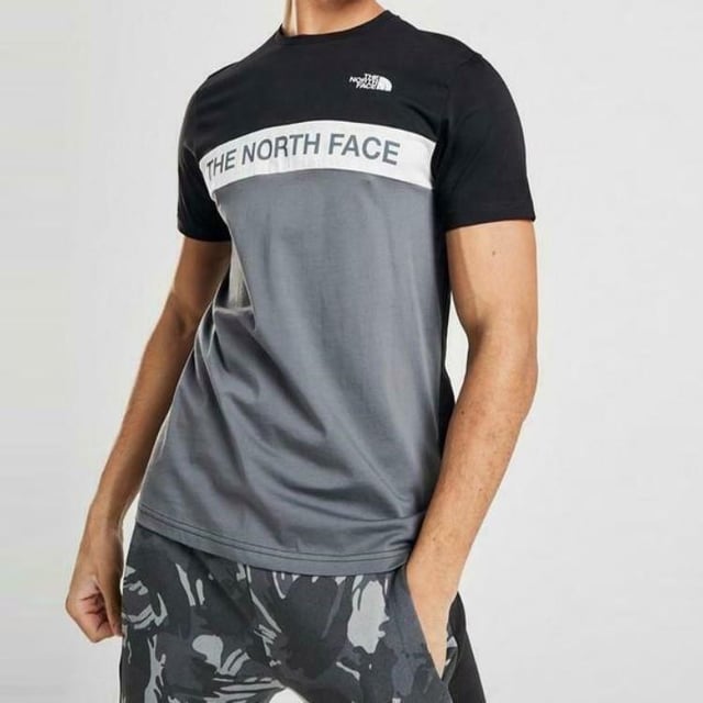 The North Face Mens Woven Colour Block T Shirt Black