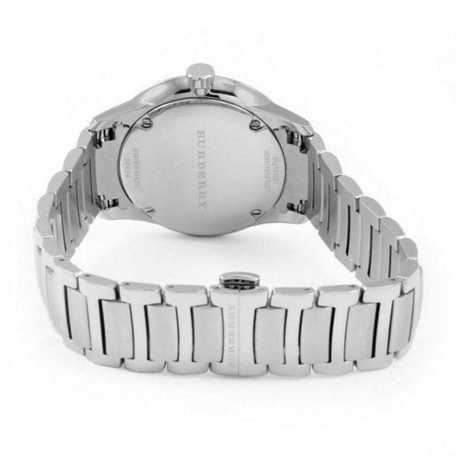 Specification Details Brand Burberry Model BU10007 Barcode Number 4053858559059 Gender Men's Case Diameter 40mm Case Material Stainless Steel Case Colour Blue Dial Colour Silver Band Material Stainless Steel Band Colour Movement Quartz Chronograph No Water Resistance 5 ATM