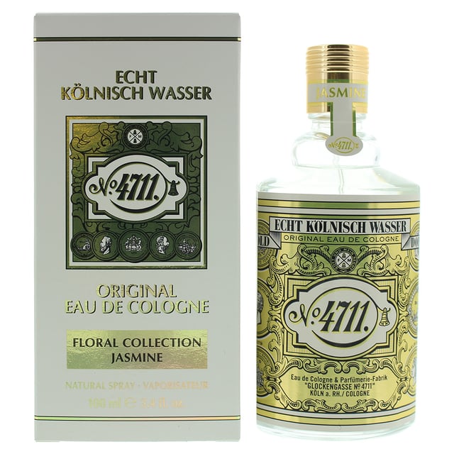 4711 Jasmine Eau de Cologne by 4711 is an oriental floral fragrance for women and men. Top notes are bergamot and tea. Middle notes are jasmine and neroli. Base notes are cedar, tonka bean and musk. 4711 Jasmine Eau de Cologne was launched in 2019.
