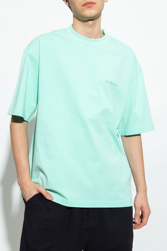 Balenciaga green outlet t shirt