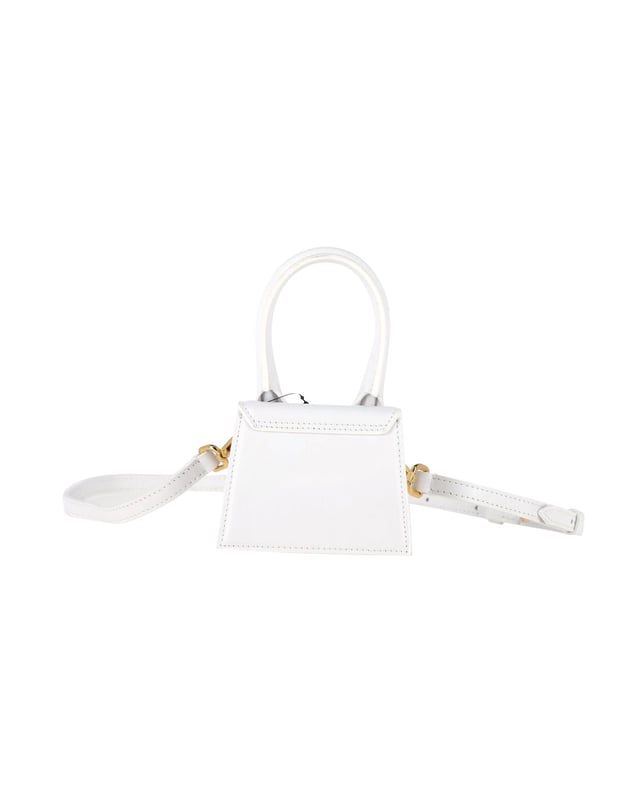 Embrace the minimalist trend with the Jacquemus Le Chiquito Mini Top Handle Bag in White Leather. Crafted from luxurious white leather, this mini bag exudes understated elegance and sophistication. The top handle adds a chic and refined touch to your ensemble, while the removable shoulder strap allows for versatile wear.
*with dust bag
Jacquemus Le Chiquito Mini Top Handle Bag in White Leather
Color: White
Material: Leather
Condition: New with tag
Sign of wear: No
SKU: 358326 / NAPBKGBBA345477W  
Dimensions:  Length: 150 mm, Width: 80 mm, Height: 130 mm
Size: One Size