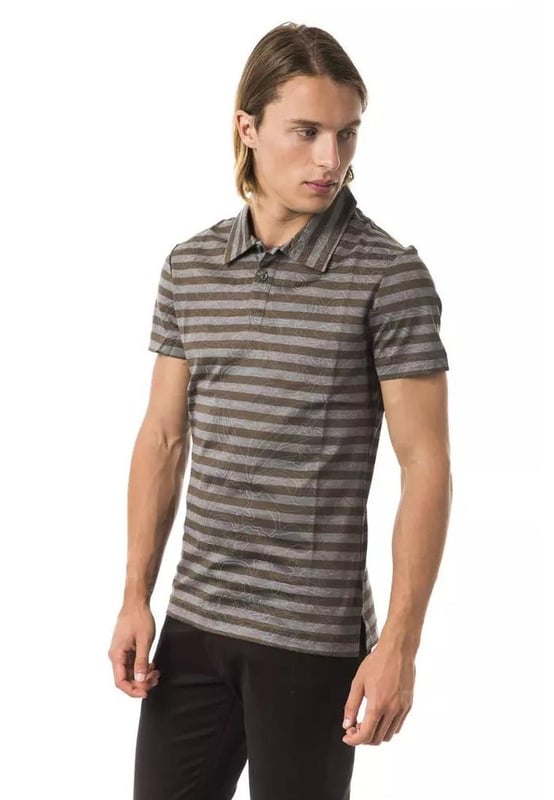 Gray Cotton Polo Shirt
  Striped design with prints
  Short sleeves
  Made from Quality cotton
  Comfortable and breathable fit
  Suitable for men
Material: 100% Cotton