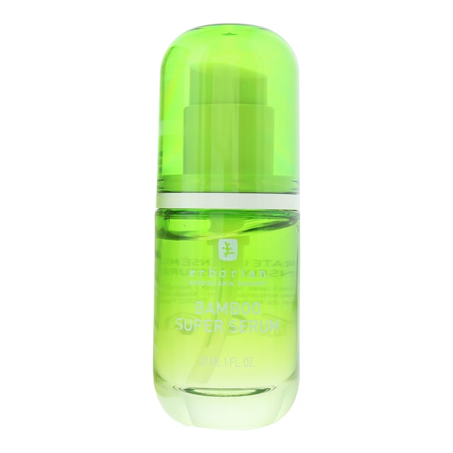 Erborian Bamboo Super Serum is an ultra-moisturising treatment that provides the skin with immediate and long-lasting hydration. Enriched with Hyaluronic Acid for deep moisture and plumpness and infused with extracts of bamboo root, sap, and stem, delivers powerful antioxidants and essential nutrients for a revitalized glow. The added prebiotic complex supports a balanced skin microbiome, enhancing your skin’s natural defences. Lightweight and fast-absorbing, this serum is perfect for all skin types, leaving your skin smooth, nourished, and radiant.