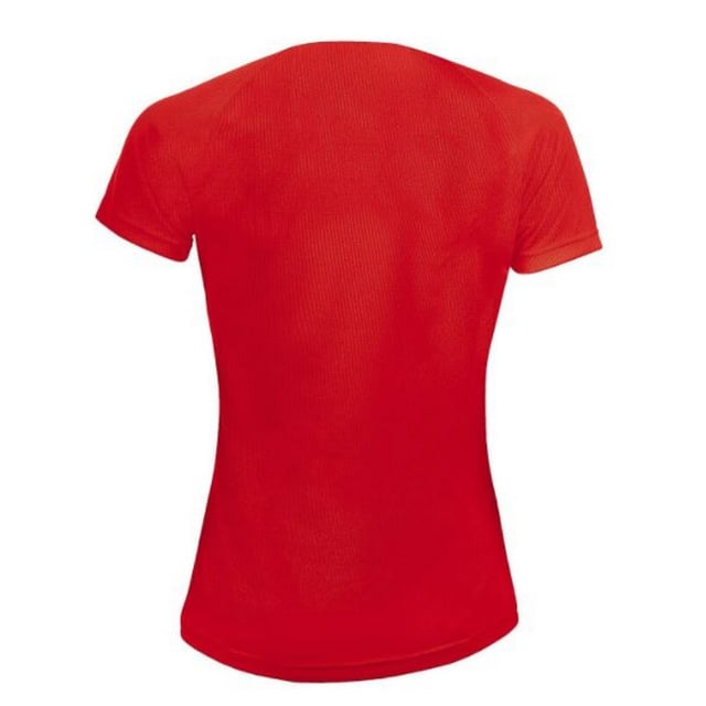 Atmungsaktives, strukturiertes Gewebe. Selbstgebundener Halsausschnitt. Raglanärmel. Ärmel und Saum mit Doppelnadel. Auslaufendes Ende. Material: 100% Polyester. Gewicht: 140 g/m². Damengröße (UK): XS- 6/8, S- 8/10, M- 10/12, L- 12/14, XL- 14/16, XXL- 16/18.