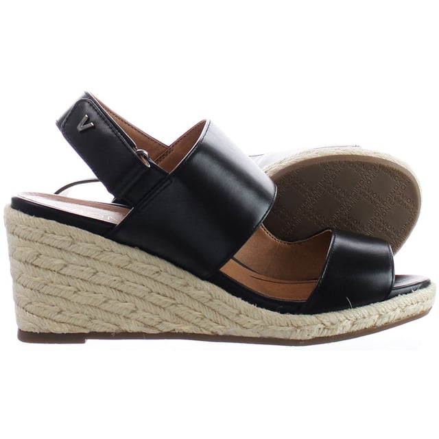 Vionic black wedge sandals on sale
