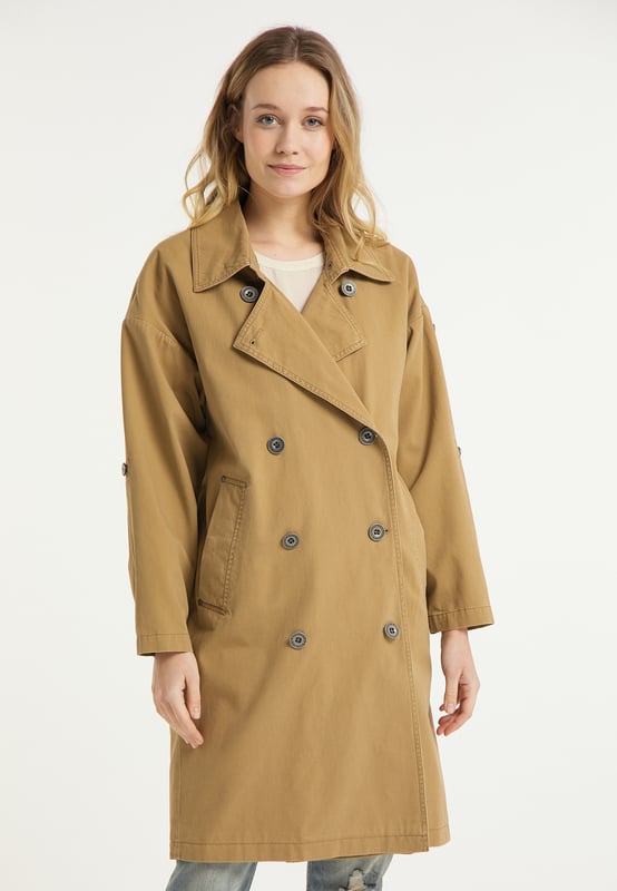 geen voering/geen voering, geen vulling  Deze DreiMaster vintage jas is ideaal voor warmere dagen. Dit casual model overtuigt door zijn brede, oversized snit, schuine zijzakken en dubbele knoopsluiting. Het zachte katoen heeft een gladde voering aan de binnenkant. Overgesneden schouders en de hoogwaardige logoknopen in vintage-stijl ronden het succesvolle ontwerp af.  Jas