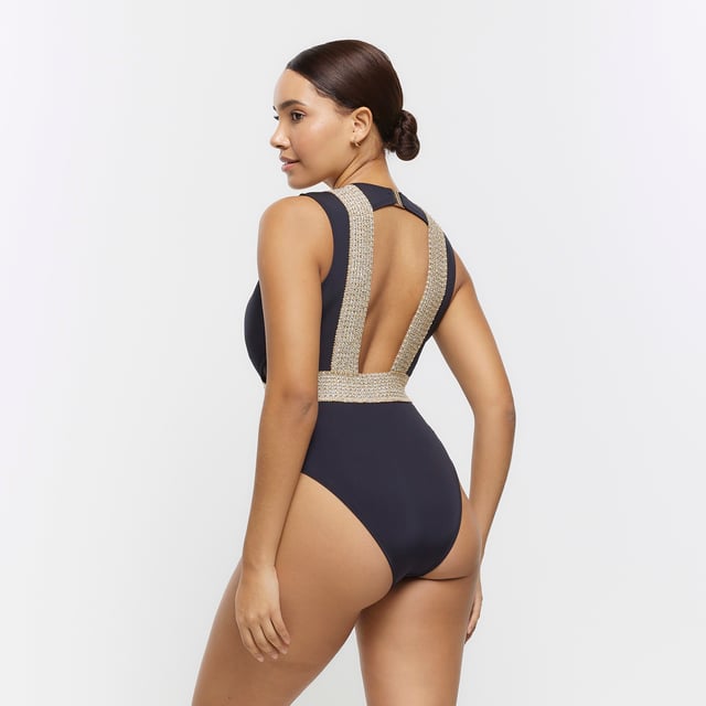 One piece swimsuit buckle cheap