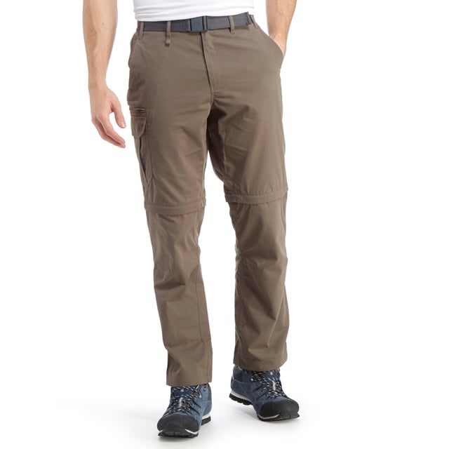 Brasher Men's Convertible Walking Hiking Trousers with Belt and Multiple  Pockets