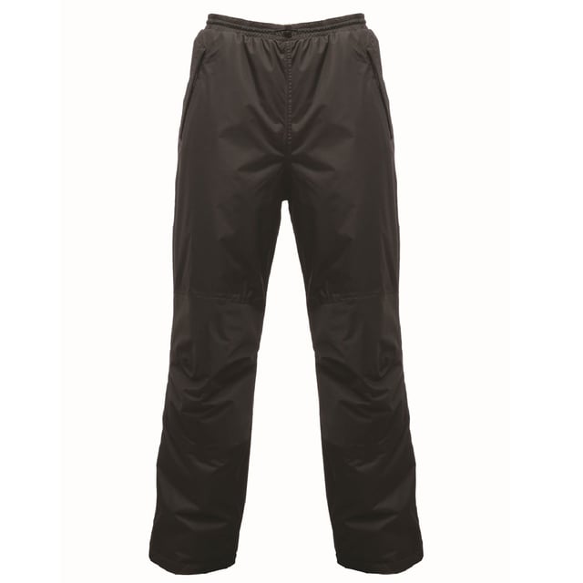 Waterproof breathable linton trousers. Taped seams. Elasticated waist and protective overlay to the knees. 100% polyester.