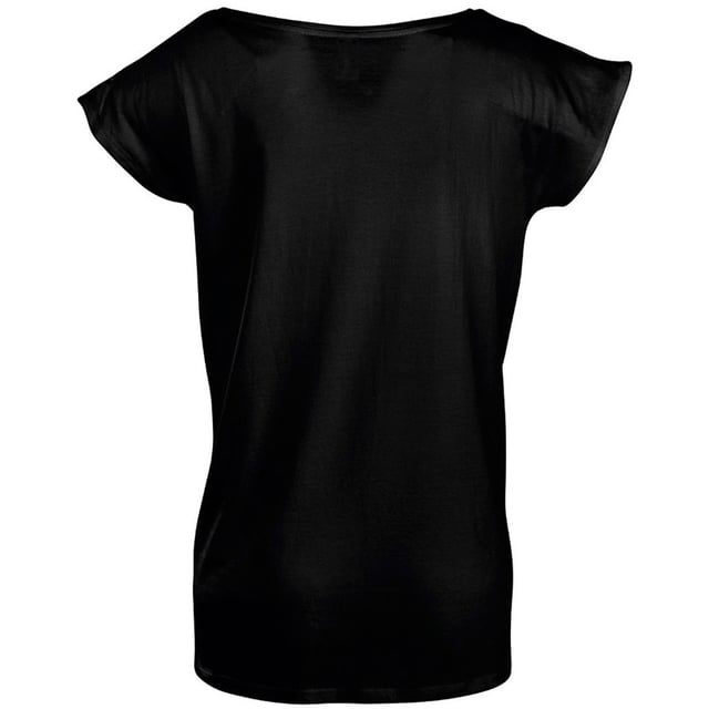 Taped back neck. Self fabric wide neckline. Kimono sleeves. Longer body length. Twin needle sleeves and hem. Fabric weight: 110 gsm. Material: 100% ringspun cotton. Ladies size: S(8/10), M(10/12), L(12/14), XL(14/16), XXL(16/18).