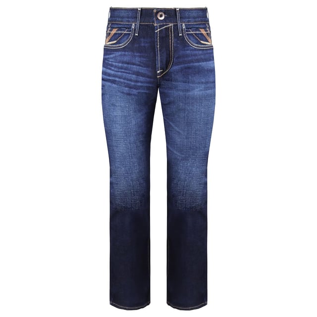 Een moderne kijk op een klassieke pasvorm. Stijlvolle, duurzame en comfortabele denim, met een modieuze bootcut beenopening en een stijging die net onder de heupen zit.

Ontspannen door taille, heup en dij
Fashion bootcut
Donkere wassing met handgeschuurd zand en snorharen
Comfortabele binnenbeennaden die niet schuren
Verankerde riemlussen
Zware ritsen en hardware
Extra diepe voorzakken