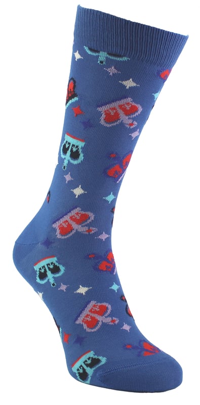Happy Socks Crown Design Unisex SocksIntroducing the Happy Socks Crown Design Unisex Socks. Immerse your feet in the extraordinary comfort and striking style of these beautifully designed socks. Crafted with versatility in mind, to complement any footwear, these are a must-have for every wardrobe. Its predominant blue colour adds a touch of elegance.Happy Socks are meticulously designed to add vibrancy to your outfit, with comfort, sophistication, and season adaptability. They are woven from high quality cotton, and promise a perfect fit, tailored to everyone.The regal Crown design adds an element of timeless sophistication to your appearance. Simultaneously, the snug fabric provides lasting comfort. Additionally, the breathable cotton material aids in maintaining excellent foot hygiene, keeping your feet feeling fresh. Embrace the unique blend of comfort and style - the Happy Socks Crown Design - your premium choice for sockwear.Key Product Details- Unisex design- Crafted from high quality cotton- Elegant Crown design- Suitable for all seasons- Ideal for both casual and formal environments- One size caters to all