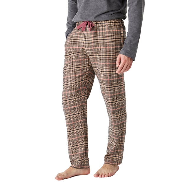 Elevate your nighttime comfort with our men's cotton pajamas, designed to give you an unparalleled sleeping experience.

 The shirt features long sleeves that offer warmth and comfort, ideal for cool nights. It also features a round neck with a medium button closure.

 The pants feature practical side pockets, perfect for carrying small items, and an adjustable elastic waistband with drawstring that ensures a personalized and comfortable fit.

 Made from soft cotton, these pyjamas combine functionality and style, making them the perfect choice for your relaxing moments at home.

 Enjoy a restful night's sleep and wake up refreshed every morning. Make your nighttime routine a real pleasure!
 Composition: T-shirt: 60% Cotton, 40% Polyester; Pants: 100% Cotton
 Care:
- Machine wash max 30ºC.
 - Short spin.
 - Do not use a dryer.
 - Iron max 110ºC.