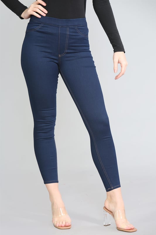 Marks and Spencer Womens High Waisted Jeggings Indigo