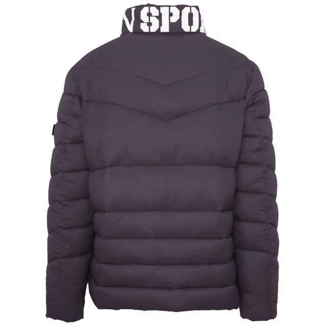 Plein Sport Gefütterte Bold Logo Grey Jacke. Bleiben Sie warm und stilvoll mit der Plein Sport Brand Logo Grey Jacket! Diese schlichte graue Jacke ist mit einem wattierten Futter und dem charakteristischen Plein Sport-Logo ausgestattet. Genießen Sie überlegene Wärme gepaart mit zeitloser Eleganz!. Reißverschlusstaschen vorne, 3 Reißverschlusstaschen auf der Brust, zentraler Reißverschluss. Mantel, Füllung: 100% Polyamid, Futter: 100% Polyester. Gepolsterte Jacke, Reißverschluss. Stil: UPPS03S 98