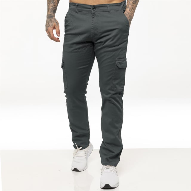 These EZ410 Enzo Mens Combat Chinos features 2 front pockets, 2 back pockets, 2 Velcro side pockets and a zip fly fastening. Crafted from 98% Cotton and 2% Lycra, these Slim Fit Chinos are available in Regular leg (32”) only
