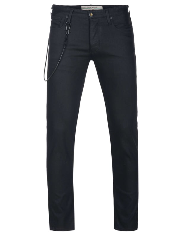 98% Algodón, 2% Elastano; Jeans Emporio Armani; Modelo: 3K1J751DY9Z0005; Fabricación de alta calidad; Algodón suave, elástico; Estilo clásico de 5 bolsillos; Cierre: botones; Accesorio de cadena decorativa removible; Aberturas para cinturón; Detalles del logo de Emporio Armani.