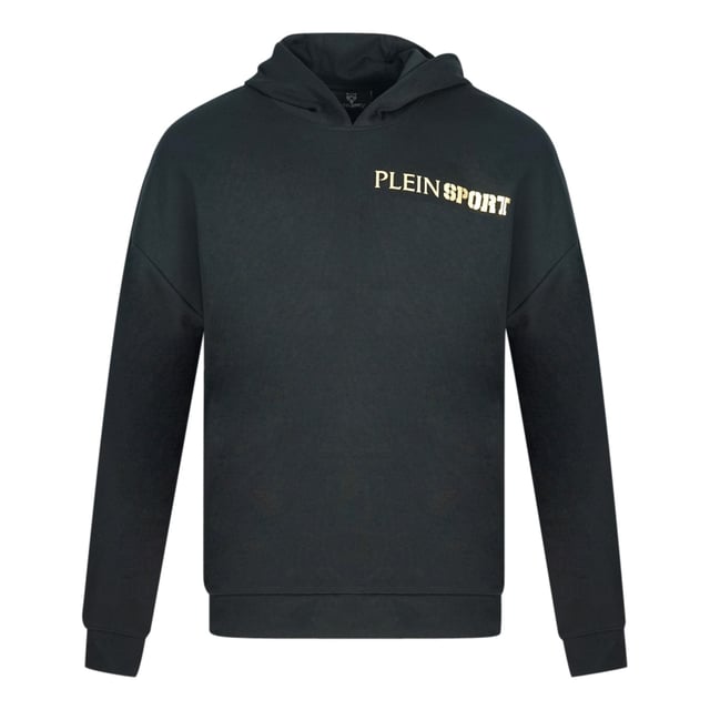 Sudadera con capucha negra con logotipo Plein Sport Block en el pecho. Sudadera con capucha Philipp Plein Sport negra. 52% Algodón, 48% Poliéster. Marca completa. Ajuste regular, se ajusta a la talla real. Código de estilo: FIPSC1315 99