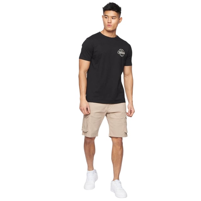 98% Cotton, 2% Elastane. Fabric: Canvas, Stretch. Design: Plain. Pockets: 2 Side Pockets, 2 Thigh Pockets, 2 Back Pockets, Flap Closure. Fastening: Button, Zip Fly. Fabric Technology: Durable, Flexible. Belt Loops, Leather Patch.