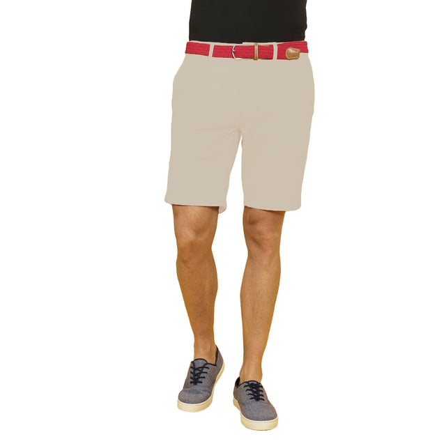 Mens chino shorts with two front pockets and two back pockets with button fasteners.  Zip fly and button fastening to the front.  Soft finish fabric. Domestic wash at 40c. Fabric: 100% Cotton Twill. Size (ins): XS: 30, S: 32, M: 34, L: 36, XL: 38, 2XL: 40, 3XL: 42, 4XL: 44.