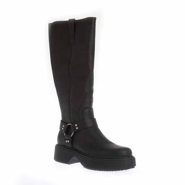 Botas Rocket Dog Becca para mujer en color negro, fabricadas en sintético y suela de goma. Incluyen: cremallera interior, forro completo, hebilla decorativa y suela de cuña.