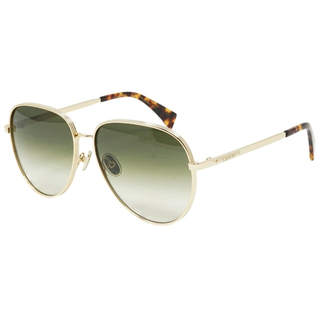 Experience luxury and sophistication with the Lanvin LNV107S 715 Sunglass. Crafted from the finest materials, these sleek sunglasses feature 100% UVA/UVB protection and refined metallic accents. Admire the sophisticated Lanvin style with these timeless sunglasses., Gold Sunglass, Nose Bridge Width = 15mm, Lens Width = 61mm, Arm Length = 140mm, Branded Sunglasses Case and Cleaning Cloth Included, 100% Protection Against UVA &amp; UVB Sunlight and Conform to British Standard EN 1836:2005, Sunglasses, Sunglasses Case, Cleaning Cloth and Care Instructions all Included, Gold Sunglass