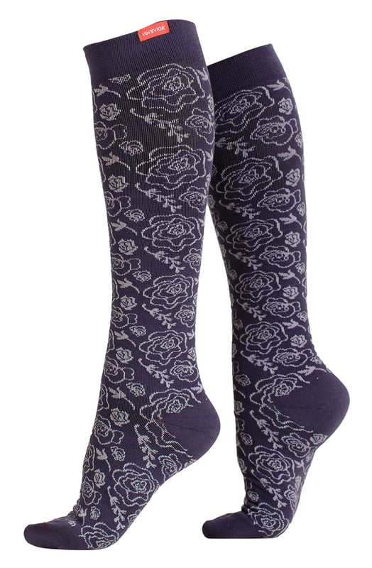 Energize your legs! Using integrally-knit graduated compression, these compression socks apply therapeutic pressure that starts at the ankle and gradually eases above. It’s this external pressure that energizes your legs and reduces swelling. These socks have a 20-30 mmhg compression level that is ideal for all-day, everyday wear, sitting or standing for long periods. High-quality premium merino wool throughout the sock allows for sustained compression throughout the day. Alleviate achiness & heaviness by squeezing the legs from the bottom up, our legwear can help increase circulation of freshly oxygenated blood back to your legs. These are made for people with circulation problems and also ideal for flight travel, pregnancy, exercising, when sitting or standing for long periods of time and even during visits to hospital. These socks are specially designed to energise legs, reduce swelling, alleviate achiness & heaviness and to aid in muscular recovery. Made with high-grade australian merino wool and a 200-needle count for flexibility and comfort which contours leg and heel for superior fit. These socks are comfortable and breathable with graduated compression from ankle to calf with a contoured leg and heel for a great fit. The flexible toe pocket doesn’t squeeze the toes! Tested & trusted: based out of missoula, montana, VIM & VIGR is dedicated to creating products that provide you with everyday relief. VIM & VIGR graduated compression legwear was developed in partnership with vascular surgeons and vein clinics and all products are listed with the food and drug administration (fda). These compression socks are available in vintage purple and 3 sizes: Small/Medium, Medium/Large and Large/X-Large. They’re made out of 45% Nylon, 40% Merino Wool, 15% Spandex (latex-free).