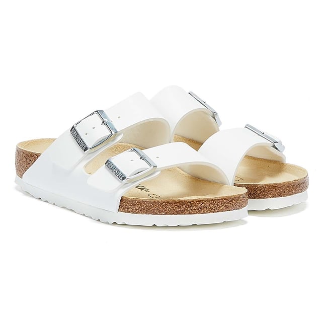 Mens Womens Birkenstock Arizona Birko Flor Sandals White