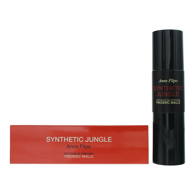Synthetic Jungle is a Chypre fragrance for men and women, which was created by Anne Flipo and launched in 2021 by Frederic Malle. The fragrance contains top notes of Galbanum, Basil and Black Currant; middle notes of Lily-of-the-Valley, Hyacinth, Jasmine, Ylang-Ylang and Almond; and base notes of Oakmoss and Patchouli. The notes make for a natural smelling fragrance with Green qualities shining through it.