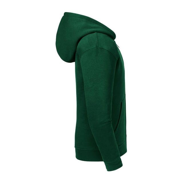 Material: Combed ringspun cotton and polyester. Cotton faced fabric. Brushed back fleece. Drop shoulder style. Double fabric hood with topstitch detail. Taped neck. Full length covered YKK zip. Front pouch pockets. 1x1 ribbed cuffs and hem. Coverseamed around hood, shoulders, armholes, cuffs and hem. Size: 3-4 Years - height 104cm, chest 22-25in, 5-6 Years - height 116cm, chest 25-28in, 7-8 Years - height 128cm, chest 28-30in, 9-10 Years - height 140cm, chest 30-32in, 11-12 Years - height 152cm, chest 32-34in, 13-14 Years - height 164cm, chest 34-36in.