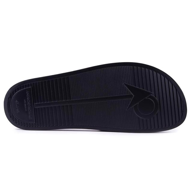 Sea fresco e informal en la piscina. en la playa o mientras descansa. con estas chanclas negras para hombre de Android Homme Laguna Beach. Esta sandalia de diseño presenta una correa ancha con la marca y una plantilla moldeada. Relájate con estilo. de vacaciones o en casa.