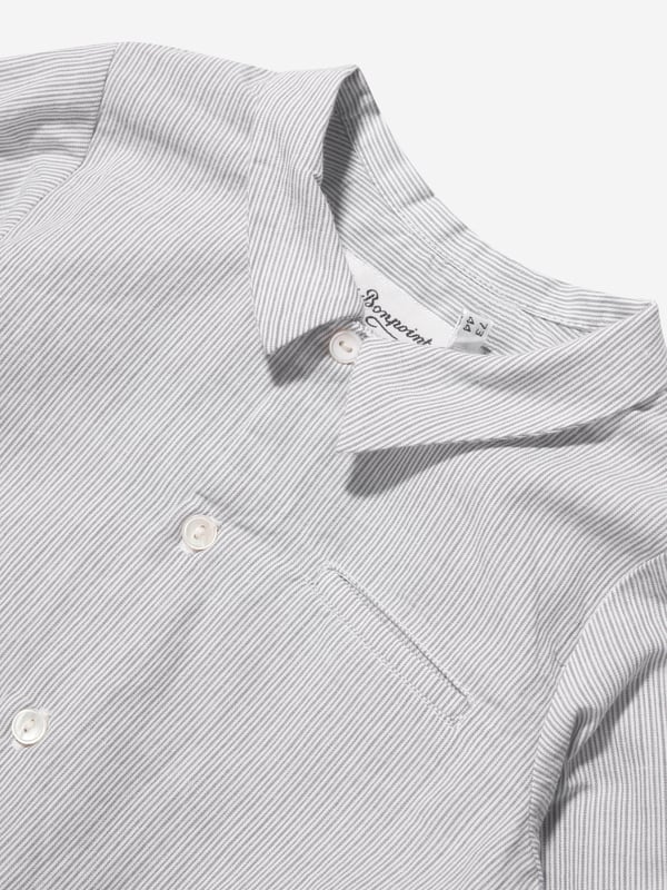 Bonpoint embody mesmeric concepts in their sophisticated aesthetics. These baby boys shirt captures the French label's dedication to high quality and impeccable construction. Made in eco-friendly cotton with a top pocket and button fastening on a straight hem. He will emanate unparalleled elegance.  Organic Cotton Collar  Top Pocket Bonpoint Cherry Tag  Straight HemBonpoint : Baby Height