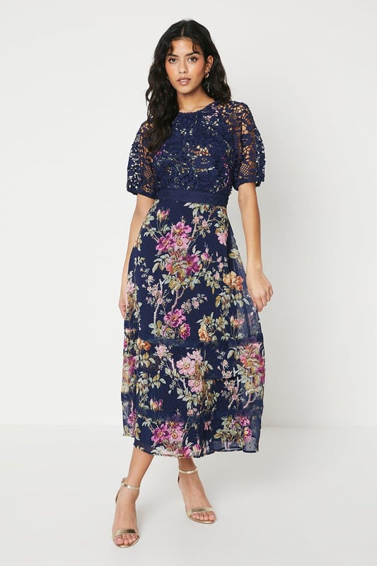 chinese dress ladies Ocean Lace Long Sleeve Dress 6 / Ocean