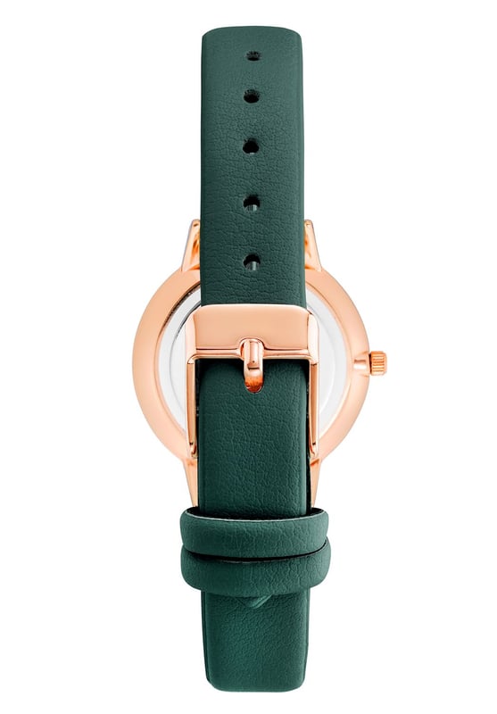 Geschlecht: Frauen
Hauptfarbe: Rose Gold
Uhrwerk: Quarz: Batterie
Anzeigeformat: Analog
Wasserdichtigkeit: 0 ATM
Schliessung: Dornschließe
Funktionen: Keine Zusatzfunktion
Gehäusefarbe: Rose Gold
Material des Gehäuses: Metall
Gehäusebreite: 34
Länge des Gehäuses: 34
Verkleidung: Keine
Farbe des Armbands: Grün
Material des Armbands: Kunstleder
Breite der Armbandverbindung: 14
Umfang des Handgelenks (max.): 20.5
Lieferung umfasst: Uhrenbox
Stil: Mode
Gehäusehöhe: 8
Glas: Mineralglas
Displayfarbe: Grün
Gangreserve: Keine Automatik
Lünette: keine
Uhren Extra: Keine
