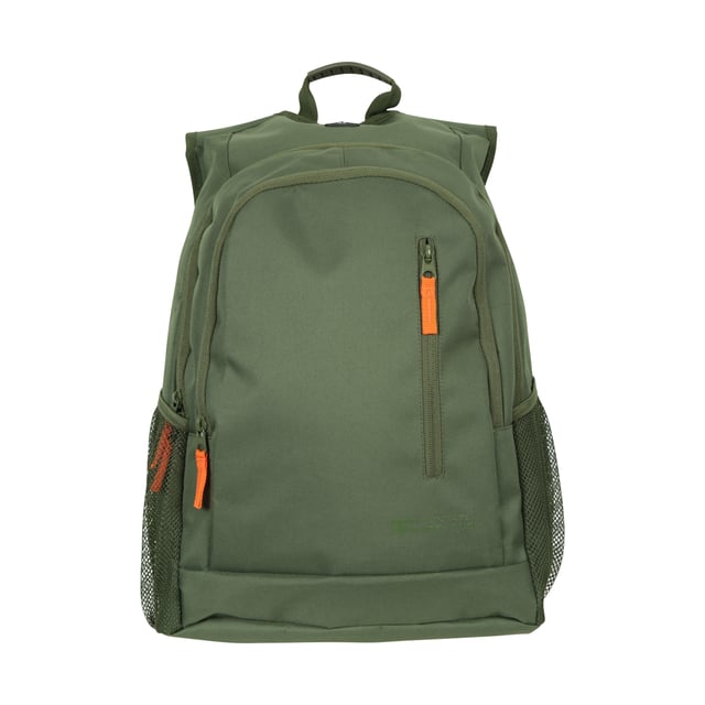 Fyllnadsmaterial: 100% skum. Yttre material: 100% Polyester. Tyg: Soft Touch. Höjd: 45 cm. Bredd: 31 cm. Djup: 14,5 cm. Design: Logotyp. Justerbar axelrem, rygg i luftnät, dragkedja i tyg, handtag, vadderad rygg. Fack: 2 huvudfack, med dragkedja. Fickor: 1 framficka, dragkedja, 2 nätfickor. Kapacitet: 20 liter. Fodermaterial: 100% Polyester. Slitstark och tålig.