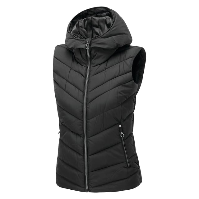 Materiaal: 100% polyester. Stof: Keperstof. Voering: Polyester. Ontwerp: Chevron, Gewatteerd. Hoge Schijn, Hoge Warmte, Hooded. Halslijn: Kapitein. Mouwtype: Mouwloos. Eigenschappen van de kap: Gegroeid op de kap. Zakken: Hoofdtelefoonaansluiting, 2 onderste zakken, 1 interne zak, ritssluiting. Bevestiging: Volledige ritssluiting, ritsbescherming.