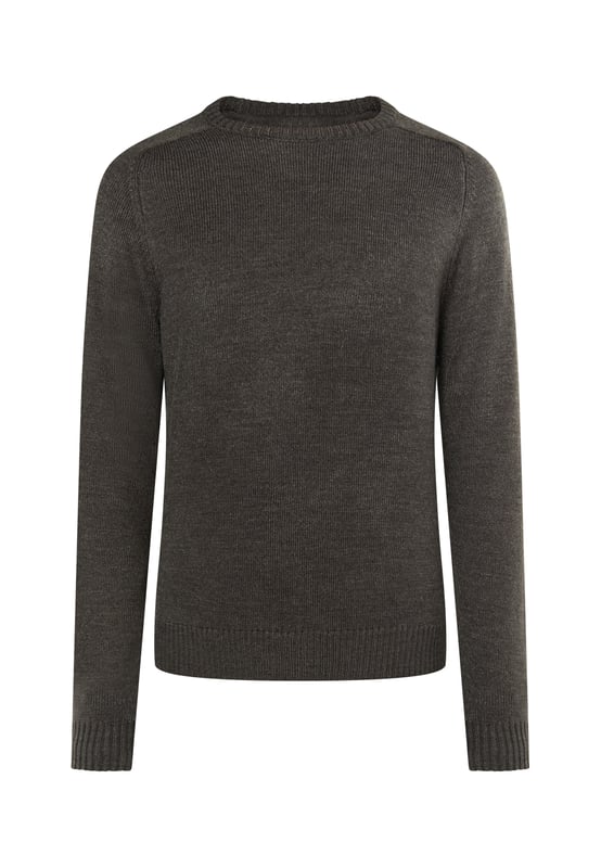 Bei ungemütlichem Herbst- und Winterwetter brauchen wir softe Pullover, die uns 24/7 verwöhnen. Dieser Basic Rundhalspullover von Mo ist aus einem weichen Garn gestrickt, hat einen gerippten Ausschnitt und abschließende Rippstrickbündchen.  Pullover