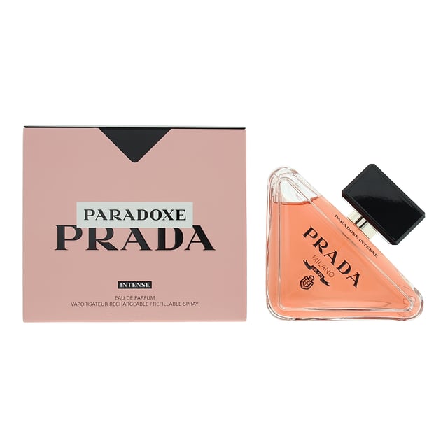 Prada Paradoxe Intense, launched in 2023, is an Amber Floral fragrance for women by Prada. Created by Nadège Le Garlantezec, Shyamala Maisondieu and Antoine Maisondieu, this fragrance is perfect for Fall and Winter and can be worn both day and night. Top notes of this fragrance are Pear, Bergamot and Neroli. Middle notes are Jasmine, moss and Neroli Essence with base notes of Vanilla, Bourbon Vanilla, Amber, Seronolide and Ambrofix.