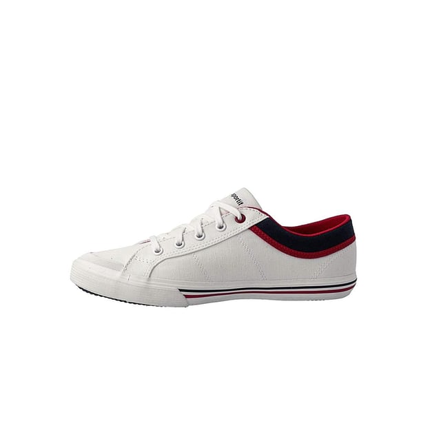 Le Coq Sportif Saint Gaetan GS CVS Kids White Plimsolls, a classic and versatile choice for children that effortlessly combines style and comfort. These plimsolls are designed to provide kids with a comfortable and fashionable option for their everyday activities. Let's explore the key features that make the Le Coq Sportif Saint Gaetan GS CVS a standout choice:

 Timeless Design:  The Saint Gaetan GS CVS plimsolls from Le Coq Sportif feature a timeless and clean white design that is both classic and stylish. Their simplicity allows them to pair easily with various kids' outfits.

 Child-Friendly Sizing:  Le Coq Sportif offers a range of sizes specifically designed for children's feet, ensuring a perfect fit for your little ones.

 Canvas Upper:  Crafted with durable canvas material, these plimsolls provide breathability and flexibility, making them comfortable for all-day wear.

 Low-Top Silhouette:  The low-top design is easy to put on and take off, making it convenient for kids who are learning to dress themselves.

 Secure Closure:  The plimsolls feature a hook-and-loop (Velcro) strap closure, allowing kids to fasten and adjust the fit with ease, promoting independence.

 Comfortable Insole:  The insole is designed to provide cushioning and support, ensuring comfort during various activities and play.

 Le Coq Sportif Logo:  The Le Coq Sportif logo is subtly incorporated into the design, representing the brand's dedication to quality and style.

 Versatile Wear:  These plimsolls are versatile and suitable for a wide range of kids' activities, from school to playdates and casual outings.

 Durable Outsole:  The rubber outsole offers reliable traction and durability, providing stability as kids explore different surfaces.