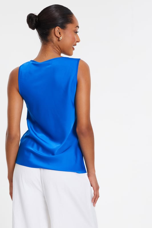 - Satin finish - Cowl neckline - One shoulder - Buckle detail - Model height: 5' 7" - Model wears uk 8 / us 4 / eur 3 - Always check the care wash label. cool hand wash with mild detergent