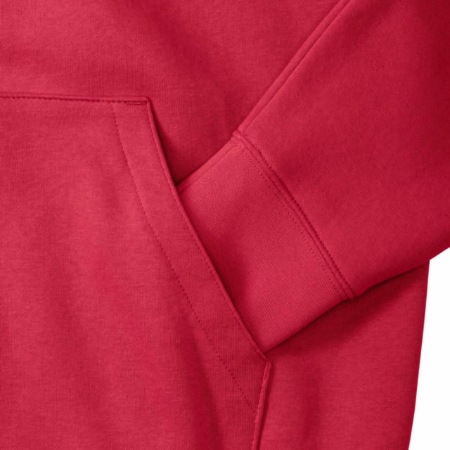 Ultra contemporary hooded sweat in premium 3 layer fabric for a fuller, more substantial and luxurious hand feel.  Coverseamed armholes, cuffs and hem.  Coverseam around hood.  Herringbone neck tape.  Flat, chunky drawcords.  MP3 access.  YKK metal ( Antique silver) full zip.  Kissing (Covered) zip for full across body decoration.  Buttonhole eyelets.  Front facing shoulder seams.  Premium finishing.  Suitable for 40° wash and tumble dry.  Weight: 280g/m². Fabric: 80% combed ring-spun cotton 20% polyester. RUSSELL COLLECTION - a variety of Mens and Womens corporatewear in a wide range of styles,  colours and sizes. To fit Chest, XS: (34-36 inches), S: (36-38 inches), M: (38-40 inches), L: (40-42 inches), XL: (42-44 inches) 2XL: (44-46 inches), 3XL: (46-48 inches), 4XL: (48-50 inches).