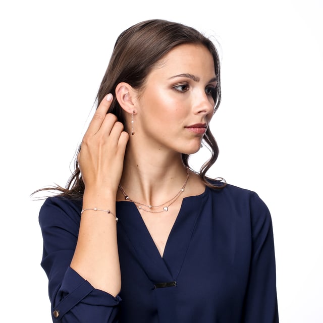 This dazzling Bracelet for Women from Orphelia  is the perfect gift to spoil yourself or a loved one. The Bracelet is made out of 925 Sterling Silver, colored Rose at Length: 18.5 cm weighing in at 2.6 grams with a Width of 0.7 cm at its widest point. The Orphelia 'Nahara' Women's 925 Sterling Silver Bracelet - Rose ZA-7378 is delivered in a stunning gift box and carries a two year warranty.