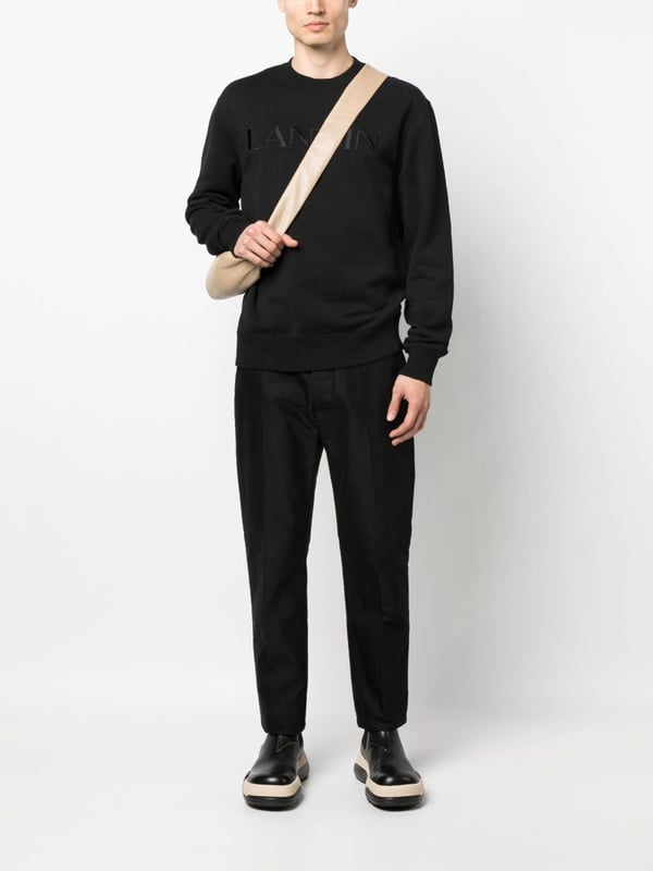 Reflecting a minimal take on branding, Lanvin's sweatshirt is designed from soft cotton and detailed with a tonal logo embroidery across the chest.