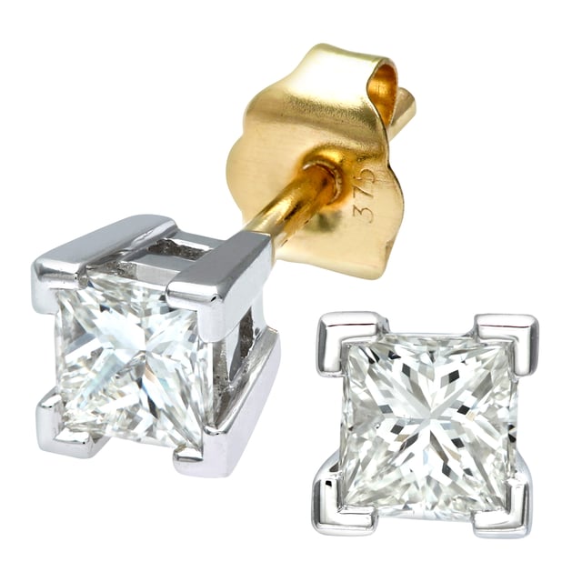 Oro blanco de 9 quilates (375): 0,54 g; # Diamante: 0,5 ct