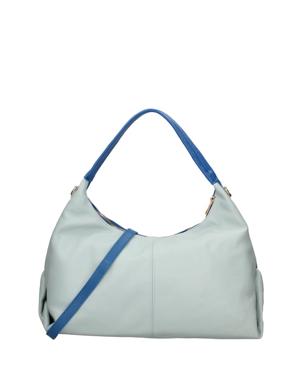 Damen-Umhängetasche mit Reißverschluss. eine Innentasche mit Reißverschluss und zwei offene Innentaschen. fehlende Außentaschen. verstellbarer und abnehmbarer Schultergurt aus Leder. Ledergriff. ein Innenfach. Umhängetasche | Außenmaterial für Damen, gefüttert mit 70 % Baumwolle – innen 30 % Polyester. Maße: 45x30x16 cm. Hergestellt in Italien