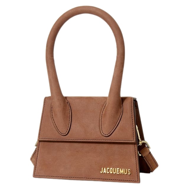 This Bag from Jacquemus is the perfect accessory for those who want to add a classic touch to their everyday look, Jacquemus Brown Bag, Clasp Closure, Made In Italy, 100% Leather, Plain Brown Bag, The Chiquito Moyen Bag, Small Bag