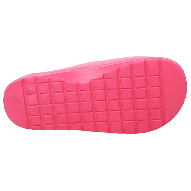 The Lacoste Serve Slide 2.0 223 2 CFA Women's Pink Sliders are a stylish and comfortable option for casual wear, poolside relaxation, or beach outings. With a sleek design and a soft pink colorway, these sliders bring a touch of elegance to your everyday look.
Â 
Key Features:
Ergonomic Footbed: 

Contoured for superior comfort and support, making them perfect for all-day wear.


Durable Synthetic Strap: 

Features the iconic Lacoste crocodile logo embossed for a chic and recognizable touch.


Slip-On Design: 

Offers easy on-and-off wear, ideal for quick outings or relaxed settings.


Textured Rubber Outsole: 

Provides excellent grip and stability on both wet and dry surfaces, ensuring safety in various environments.


Lightweight Construction: 

Minimizes fatigue, allowing for extended comfort during wear.


Water-Resistant Materials: 

Suitable for pool, shower, or beach settings, designed to withstand water exposure without compromising quality.


Soft Pink Colorway: 

A feminine and versatile shade that complements casual, summer, or athleisure outfits.


Â 
The Lacoste Serve Slide 2.0 223 2 CFA Women's Pink Sliders are the perfect combination of functionality and style, making them a go-to choice for relaxed, everyday wear or sunny getaways.
Â 
Â 
Â 